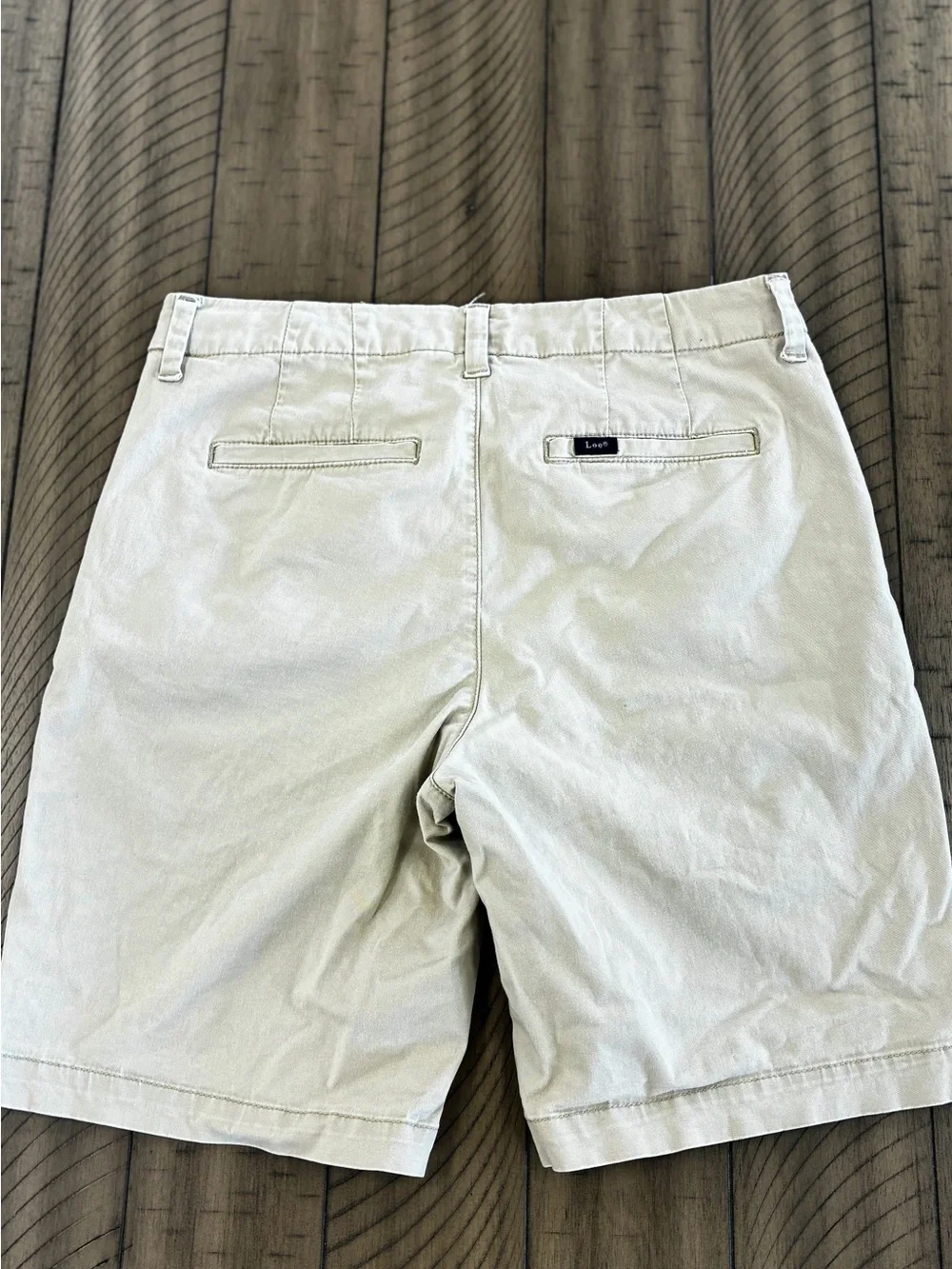 Boys size 8 Lee Beige Button-Front Khakis